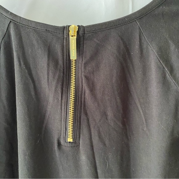 Michael Kors Top black gold stud logo and back zipper. SZ XL.  NWOT. Very soft - Picture 11 of 13